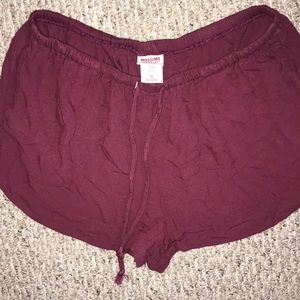 Mossimo Supply Co. Burgundy Soft Shorts